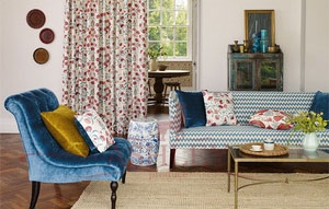Ottoman Flowers Main DPS  Sanderson Sojourn - Prints & Embroideries    