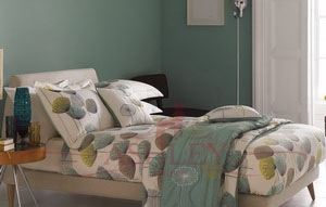 Dandelion-Clocks-Bedding-in-Aqua Ткани Sanderson Постельное белье Sanderson Постельное белье Англия