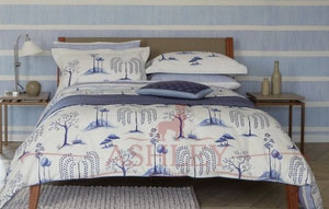 Home-Willow-Tree-Bedding-in-Blue Ткани Sanderson Постельное белье Sanderson Постельное белье Англия