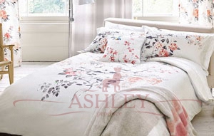 Magnolia-&-Blossom-Bedding-In-Coral Ткани Sanderson Постельное белье Sanderson Постельное белье Англия
