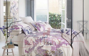 Wisteria-Falls-Bedding-In-Lilac Ткани Sanderson Постельное белье Sanderson Постельное белье Англия