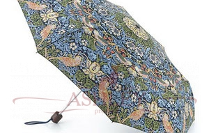 Minilite-Umbrella-Strawberry-Thief Morris and Co Дизайнерские зонты Morris & C Полотенца и Аксессуары для дома Англия