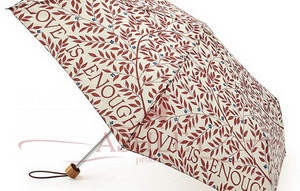 Superslim-Umbrella-Love-is-Enough Morris and Co Дизайнерские зонты Morris & C Полотенца и Аксессуары для дома Англия