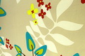 Ткани с рисунком для штор в детскую - бежевая ткань с изображением цветов