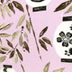 Ткани с рисунком для штор в гостиную - розовая ткань с листьями