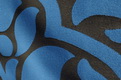 Ткани с классическим рисунком для штор в кабинет - узоры чёрный цвет с синим