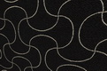Светонепроницаемые ткани для штор в спальню - чёрный цвет с волнистыми линиями