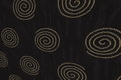 Светонепроницаемые ткани для штор в спальню - чёрный цвет с кружочками