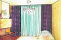 Эскизы штор - в детской комнате